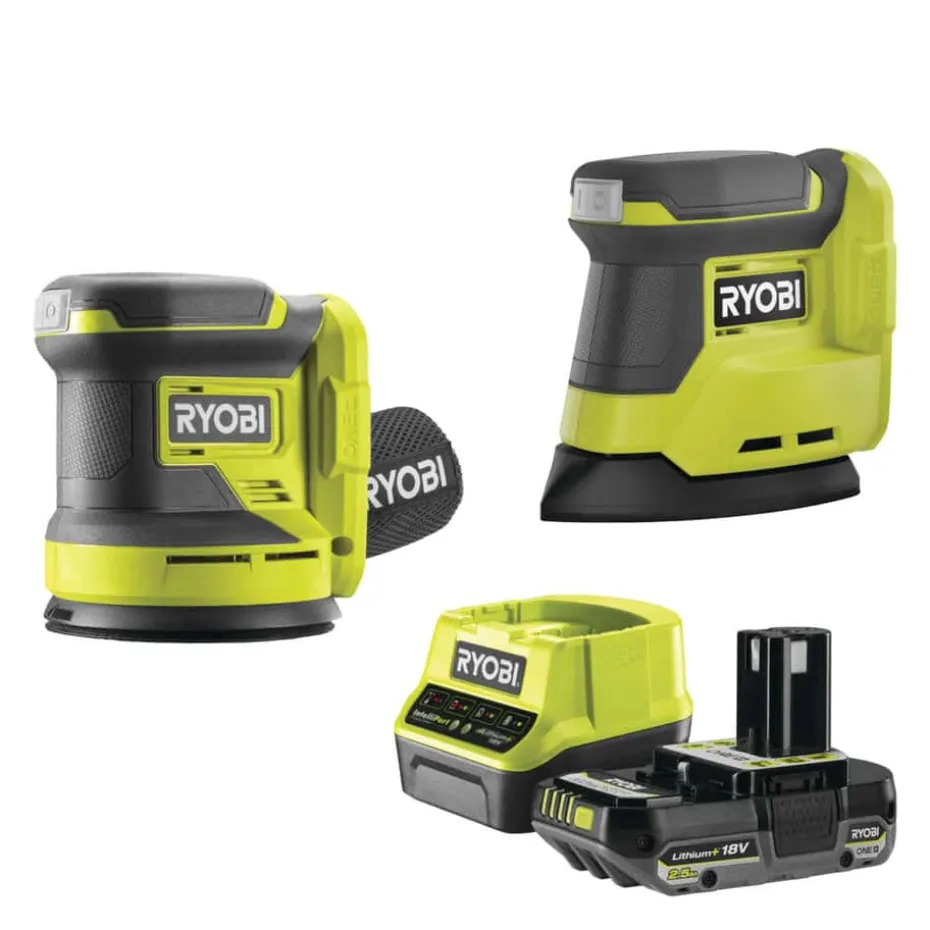 Ryobi RCK182S-1C20G Verktøysett sliping m/batteri