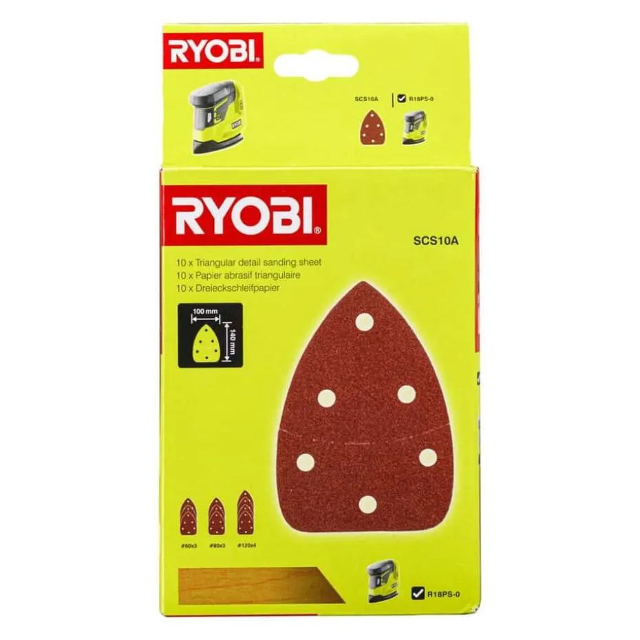 Ryobi SCS10A1 Delta slipepapir sett 10-pk