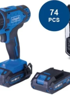 Scheppach IXES C-CDTB74/1-X slagbormaskin m/2 batteri og bits