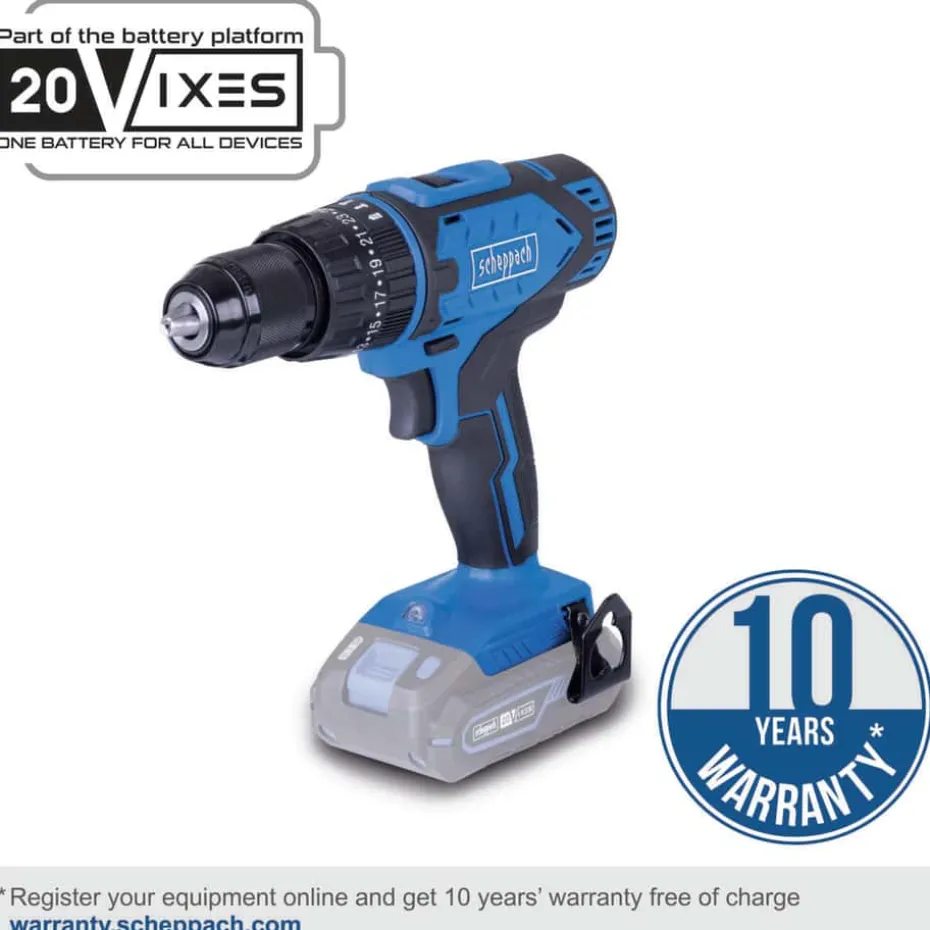 Scheppach IXES C-CDTB74/1-X slagbormaskin m/2 batteri og bits