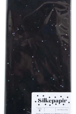 Silkepapir med glitter 6pk