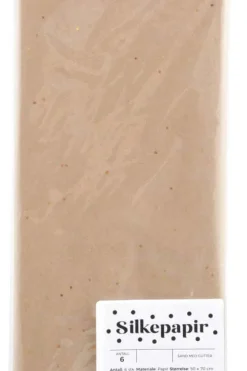 Silkepapir med glitter 6pk