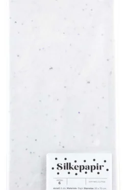 Silkepapir med glitter 6pk