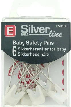 Silverline sikkerhetsnåler for baby