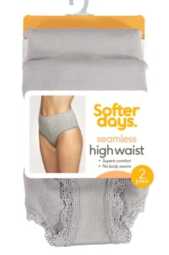 Softer Days Seamless Highwaist truser 2-pk dame