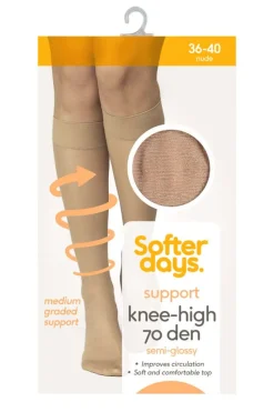 Softer Days Support knestrømpe dame