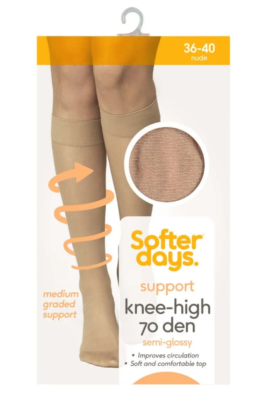 Softer Days Support knestrømpe dame