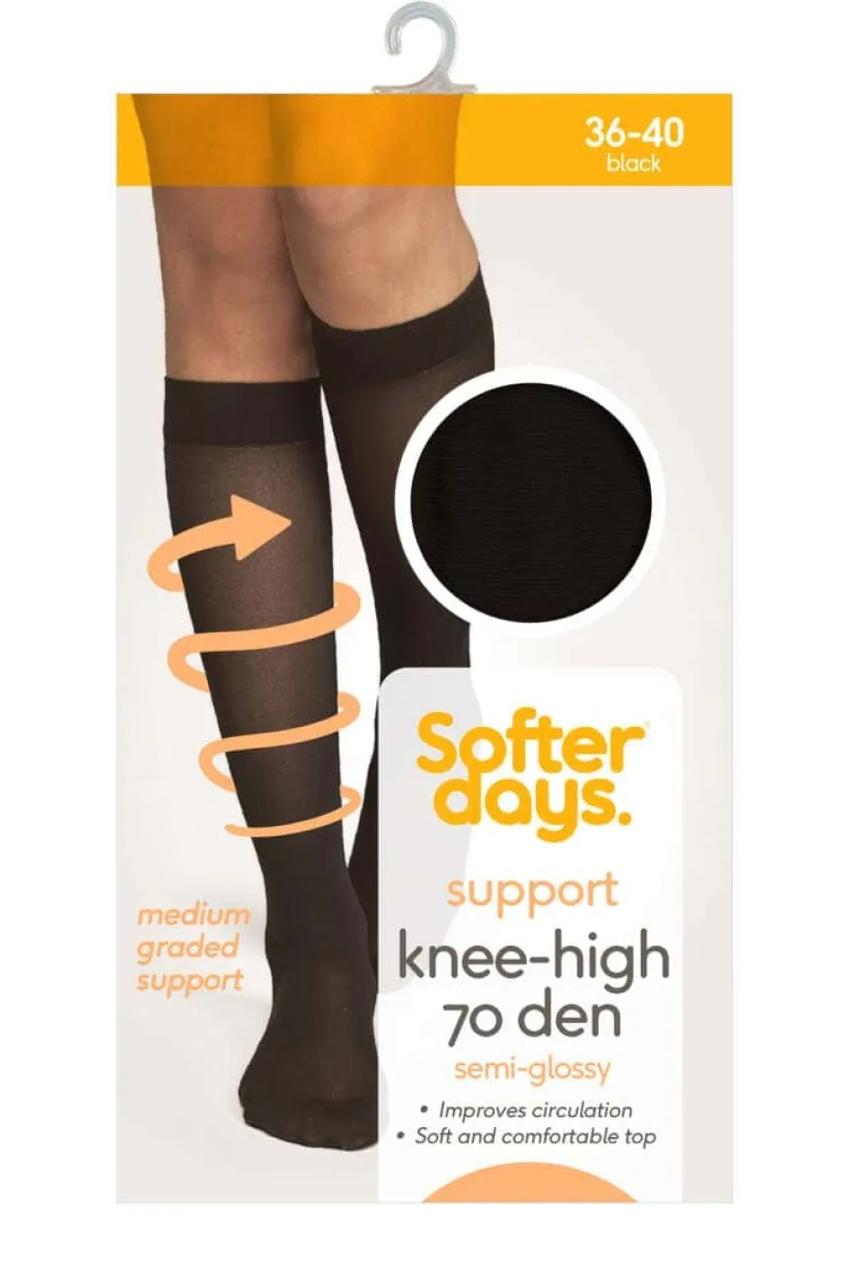 Softer Days Support knestrømpe dame