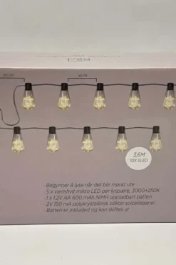 Solcelle LED lenke m/pærer