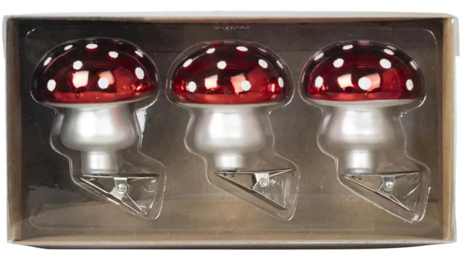 Sone sopp juletrepynt, 3pk