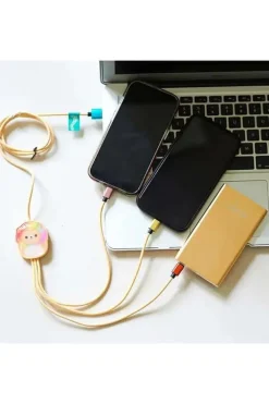 Squishmallows® 3-i-1 USB-C/Micro/Lightning ladekabel