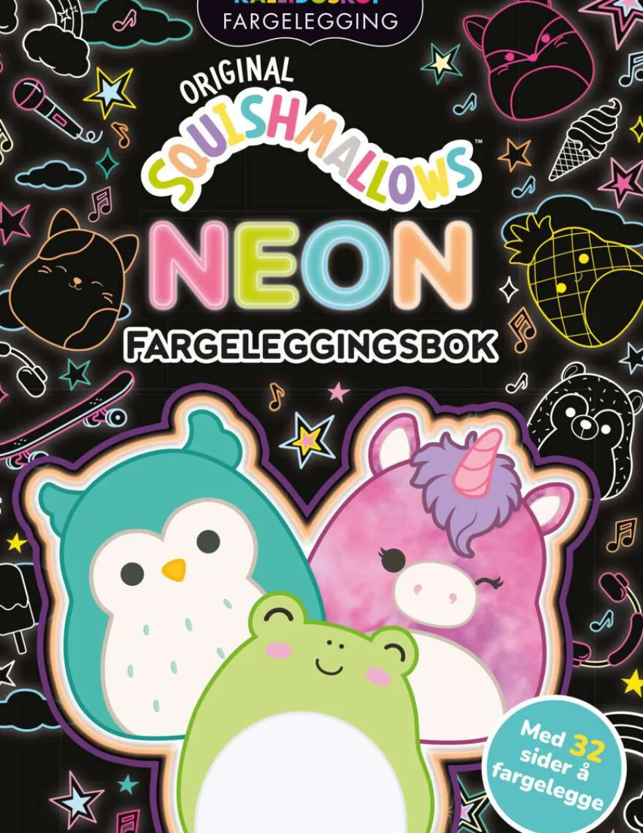 Squishmallows: Neon fargeleggingsbok