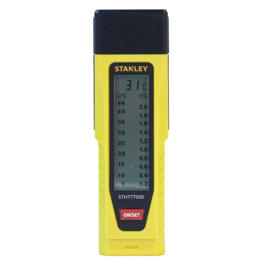 STANLEY Fuktmåler for tre og byggematerialer. LCD-skjerm.