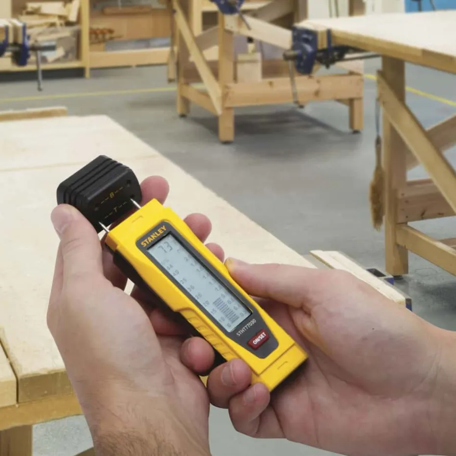 STANLEY Fuktmåler for tre og byggematerialer. LCD-skjerm.