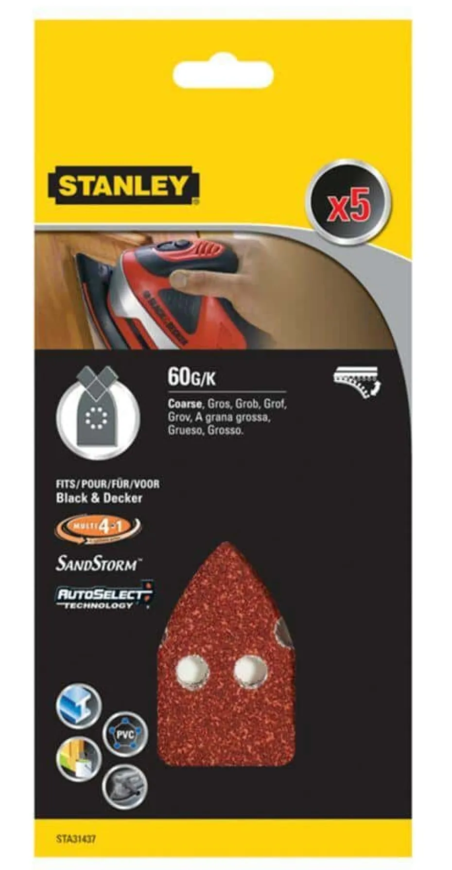 Stanley STA31437 multislipepapir 5-pk