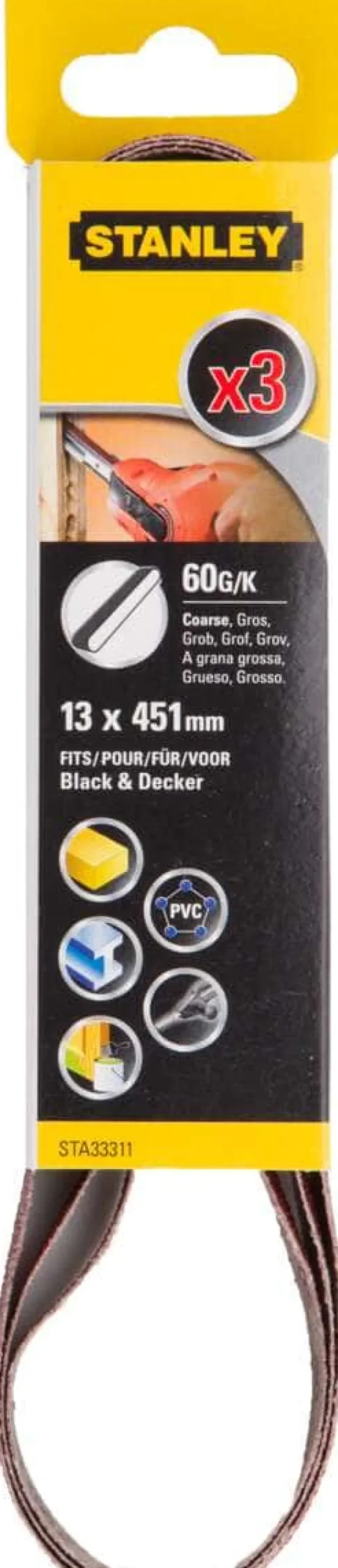 Stanley STA33311 slipebånd 3-pk