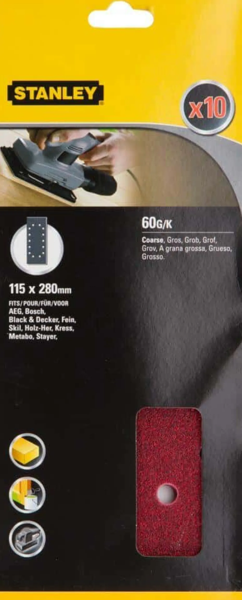Stanley STA31020 slipepapir 10-pk
