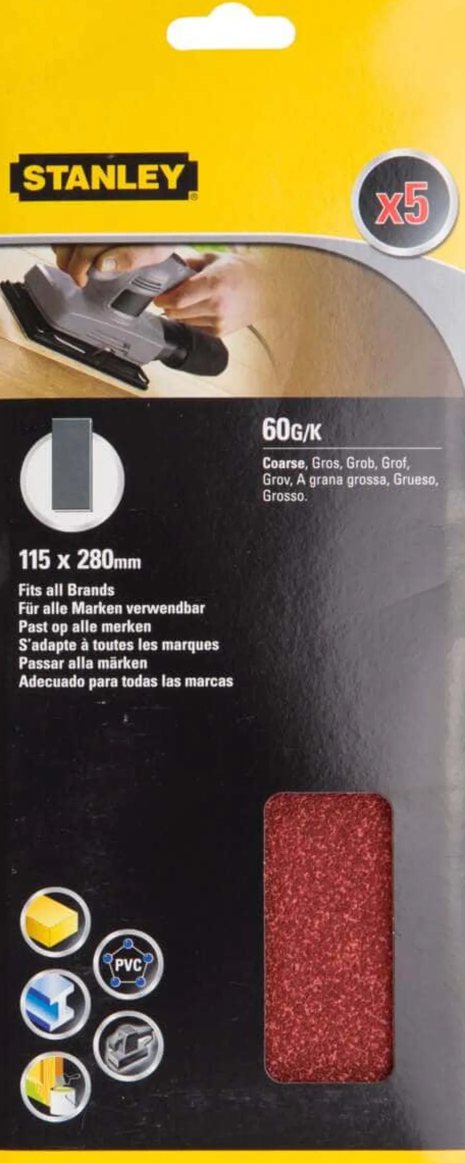 Stanley STA31006 slipepapir 5-pk