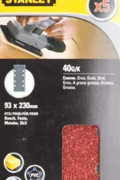 Stanley STA31121 slipepapir 5-pk