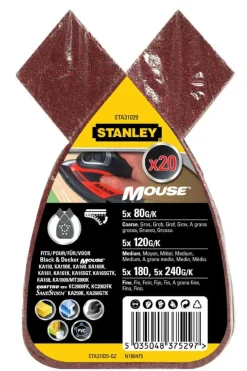 Stanley STA31029 Mouse slipepapir 20-pk