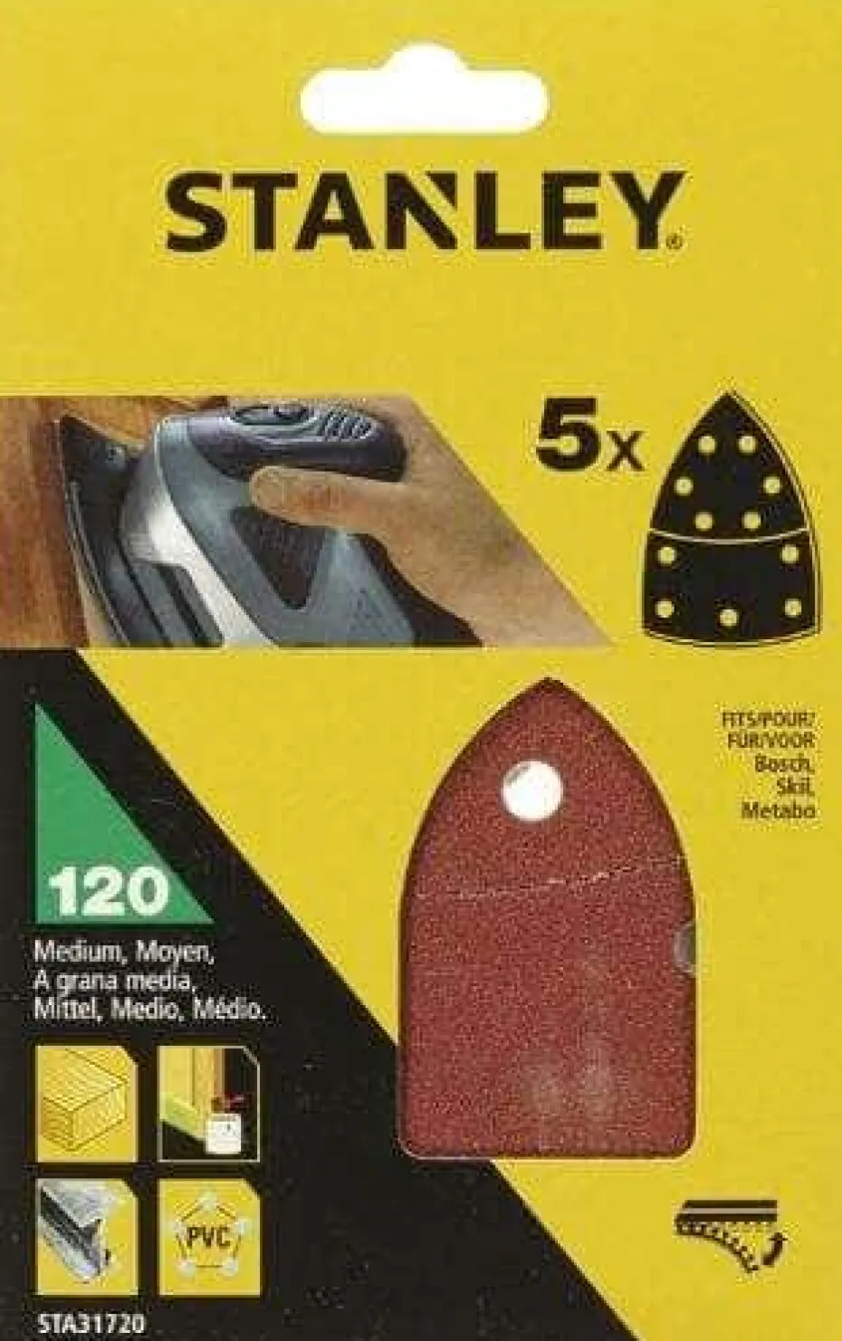 Stanley STA31720 slipebånd 5-pk