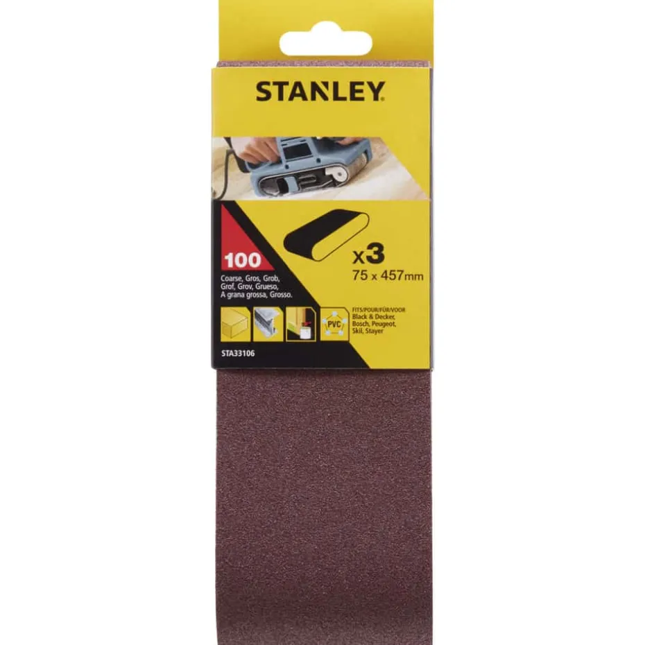 Stanley STA33106 slipebånd 3-pk