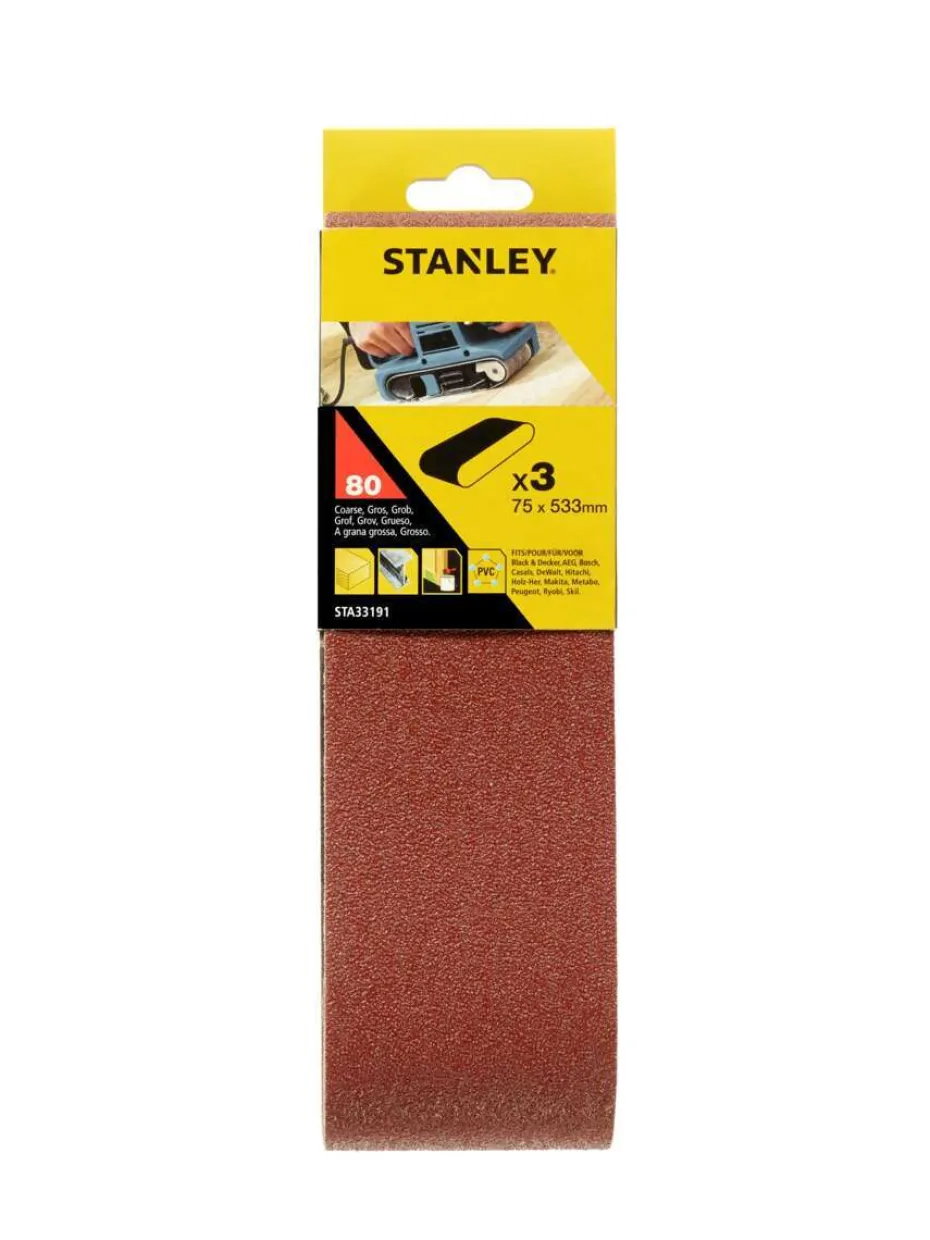 Stanley STA33191 slipebånd 3-pk