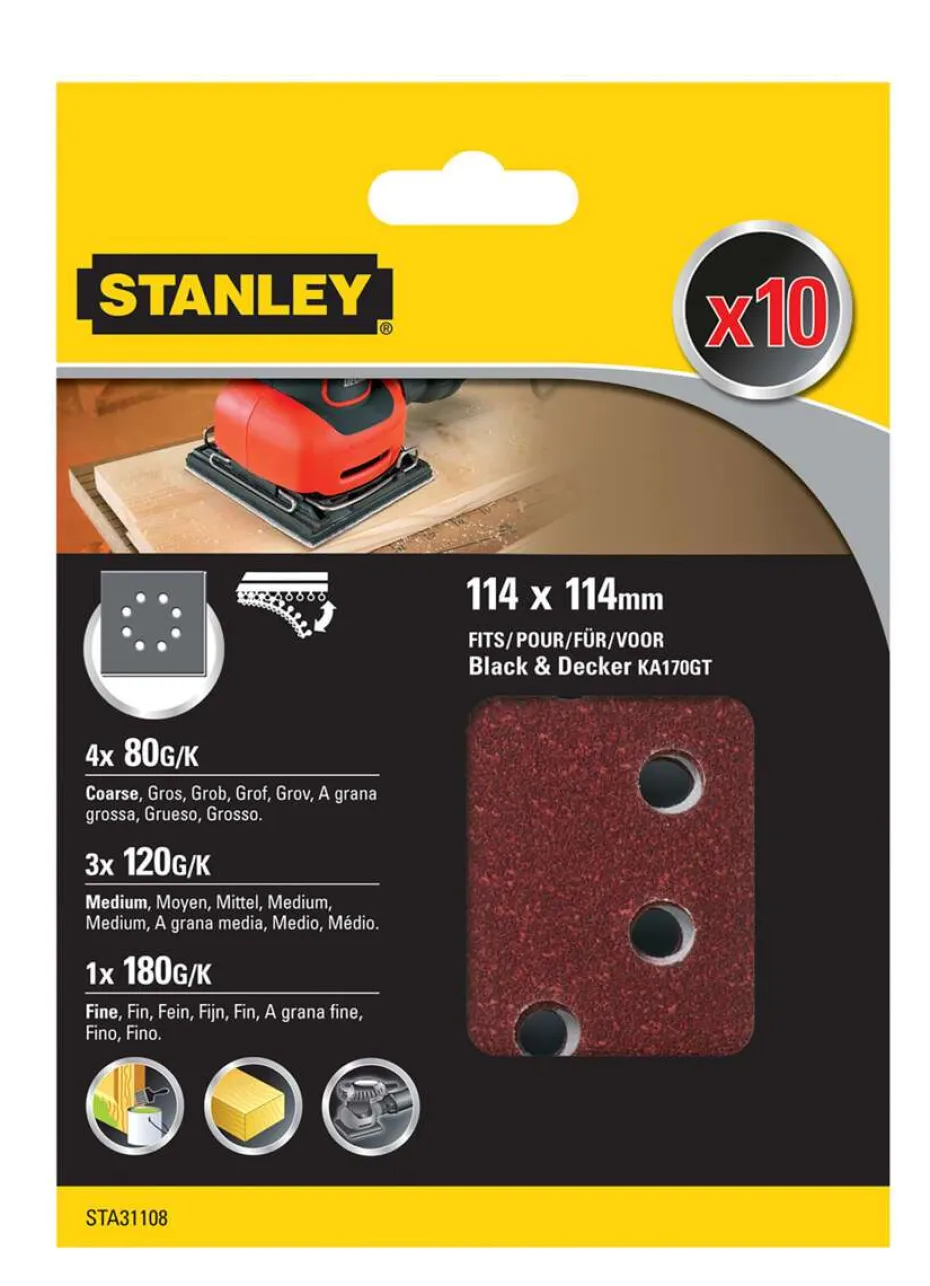 Stanley STA31108 slipepapir 10-pk