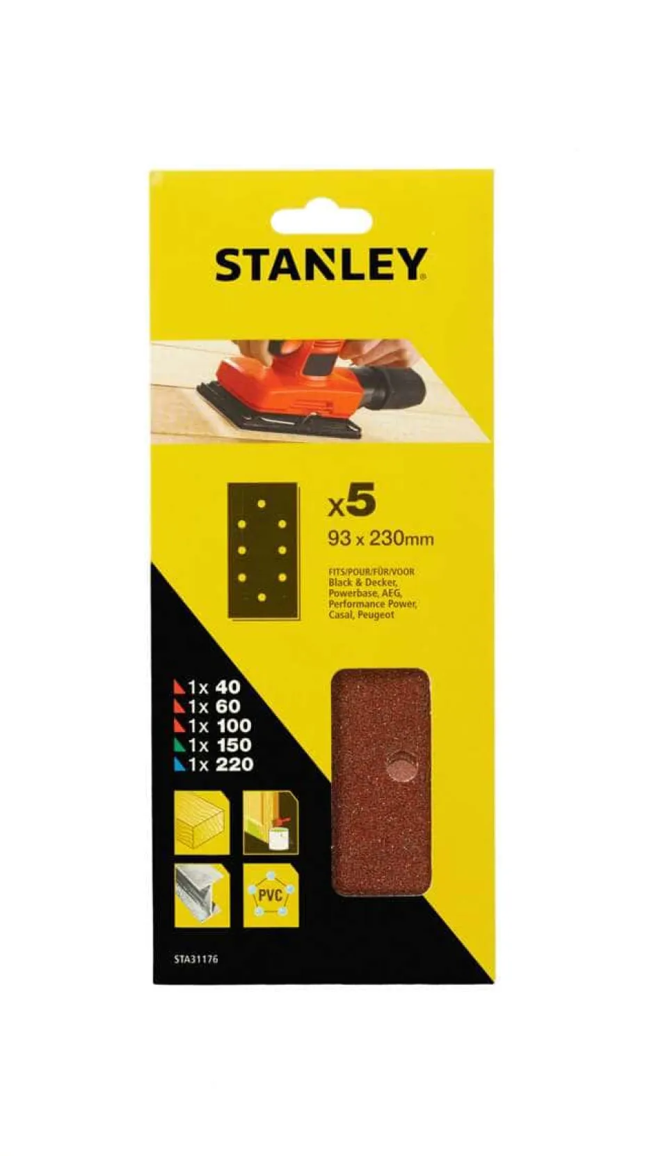 StanleySTA31176 slipepapir 5-pk