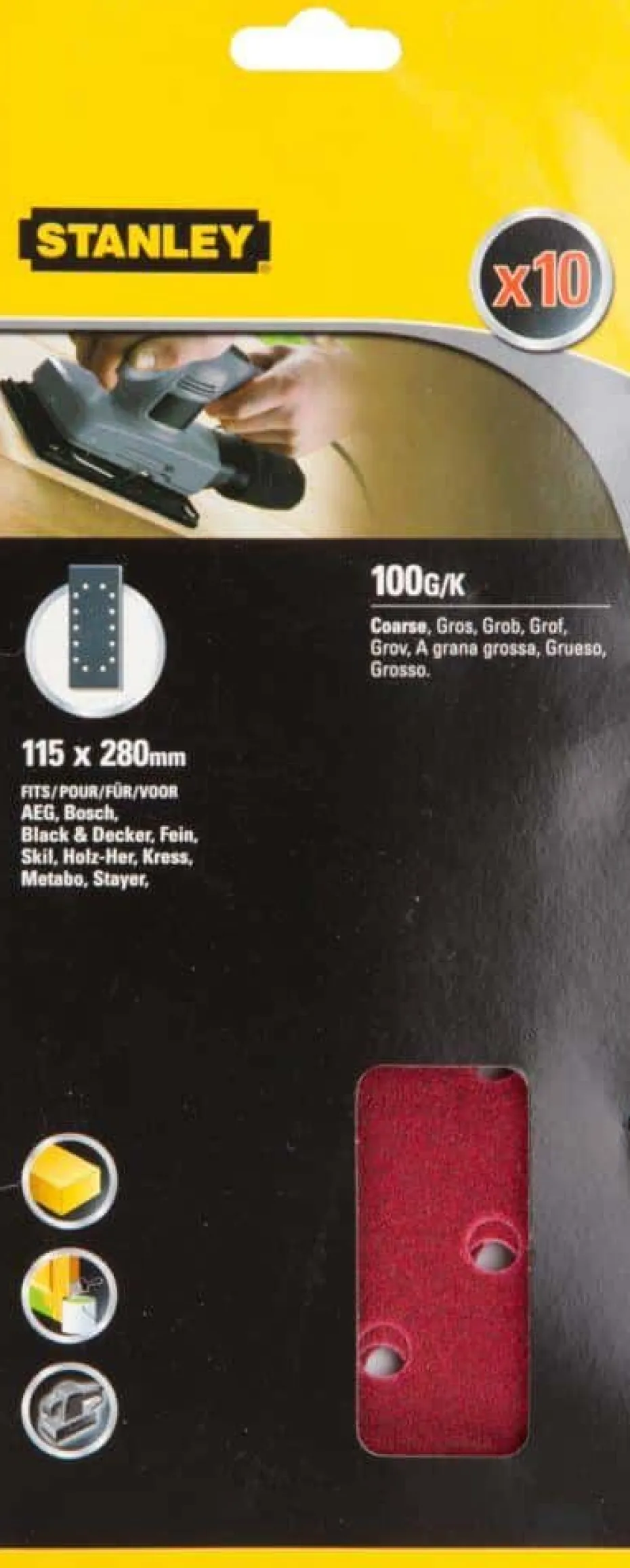 Stanley STA31020 slipepapir 10-pk