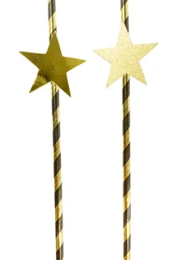 Stjerner papirsugerør 8pk