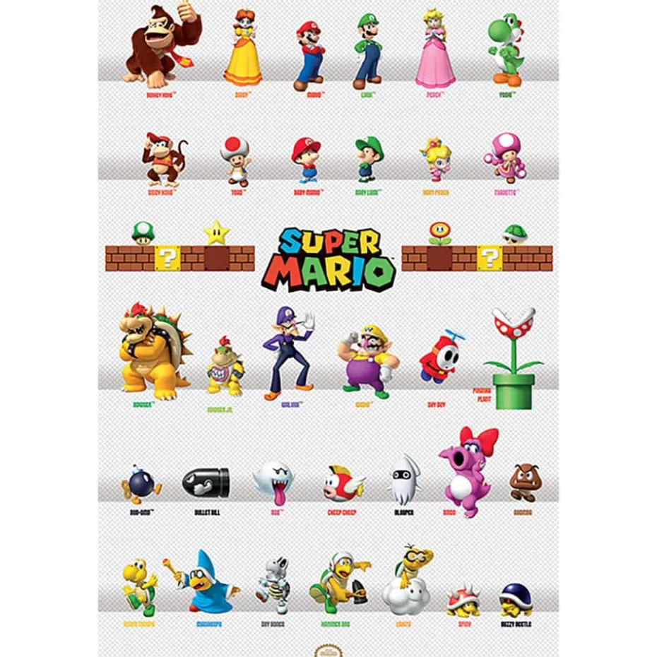 Super Mario Character Parade plakat