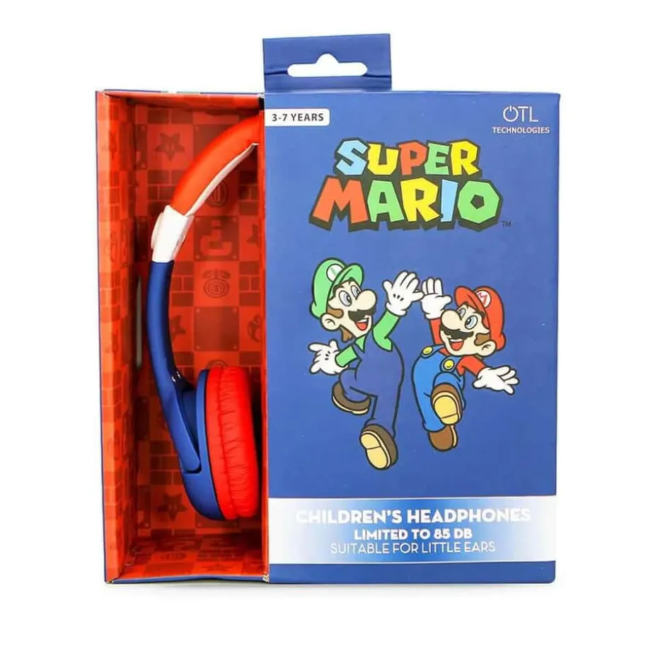 Super Mario kablede on-ear hodetelefoner