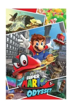 Super Mario Odyssey (Collage) plakat
