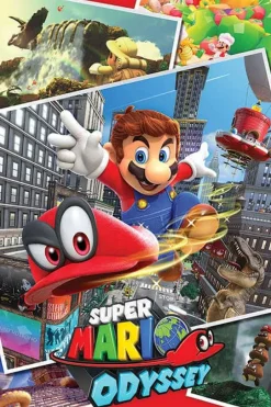 Super Mario Odyssey (Collage) plakat