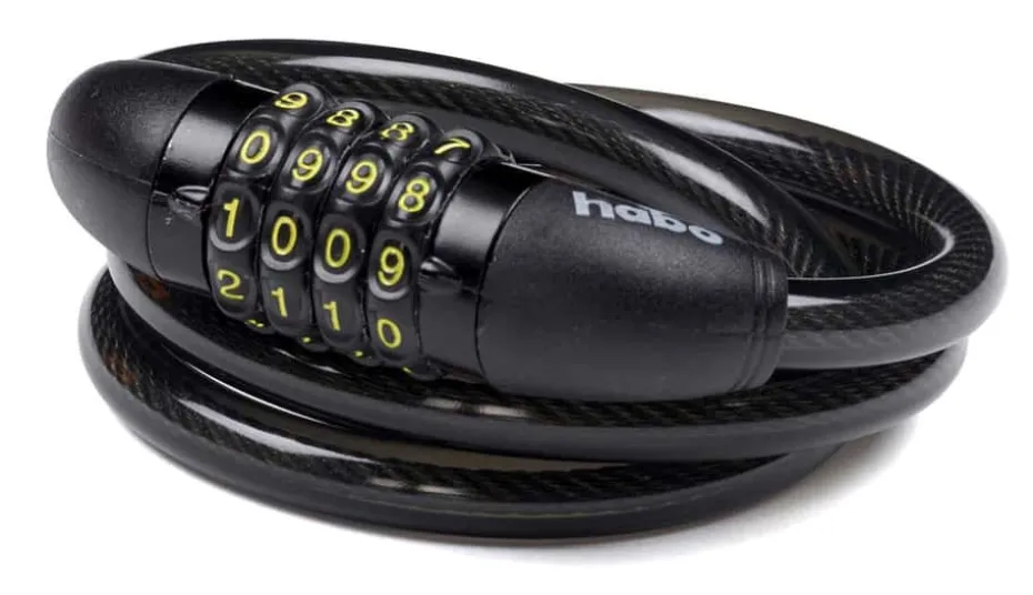 Sykkellås m/kode Habo 803-13 Sort