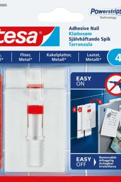 tesa® Powerstrips fliser og metall 4 kg justerbar limspiker 2-pk