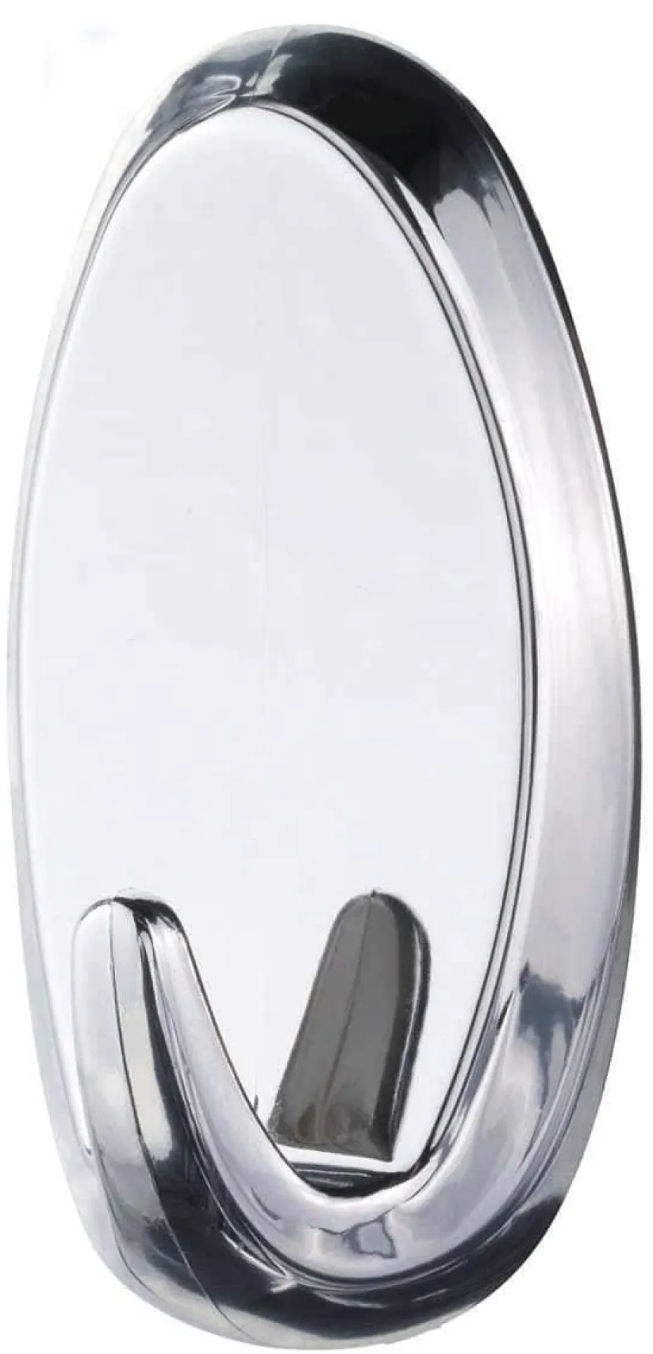 tesa® Powerstrips large oval sølv krok 2-pk