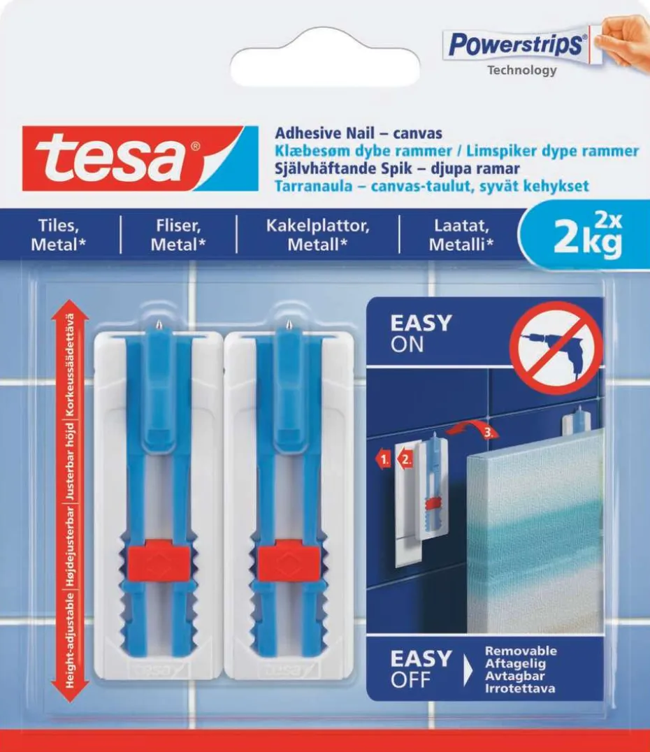 tesa® Powerstrips rammer og fliser limspiker 2-pk