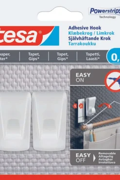 tesa® Powerstrips tapet og gips limkrok 2-pk