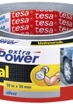 tesa® Universal Ekstra Power lerretstape sølv