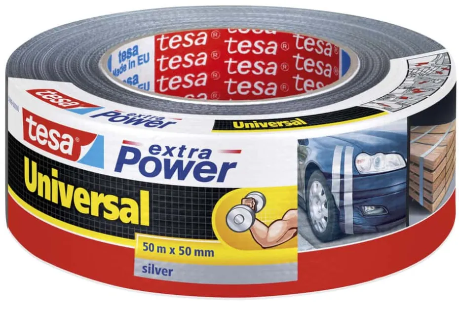 tesa® Universal Ekstra Power lerretstape sølv