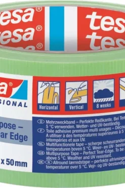 Tesa lerretstape allround 25x50mm grønn