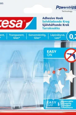 tesa® Powerstrips glass 0,2 kg transparent limkrok 5-pk