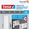 tesa® Powerstrips tapet og gips 1 kg selvklebende limstrimler 6-pk