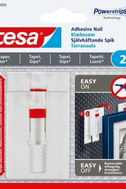 tesa® Powerstrips tapet og gips 2 kg justerbar limspiker 2-pk