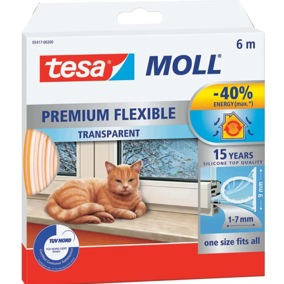 tesa® Premium Flexible transparent tetningslist