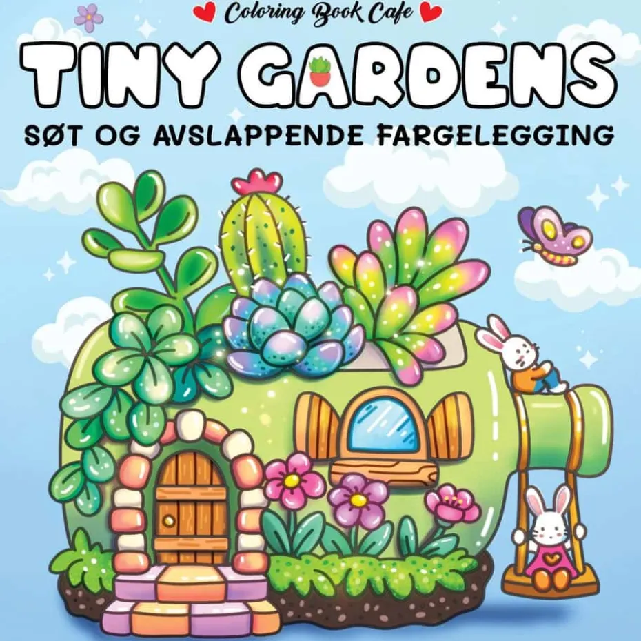 Tiny Gardens fargeleggingsbok