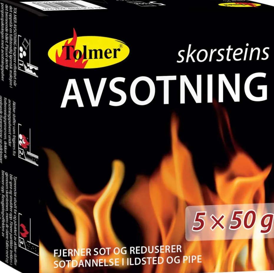 Tolmer skorsteins avsoting 5x50 gr porsjonspk
