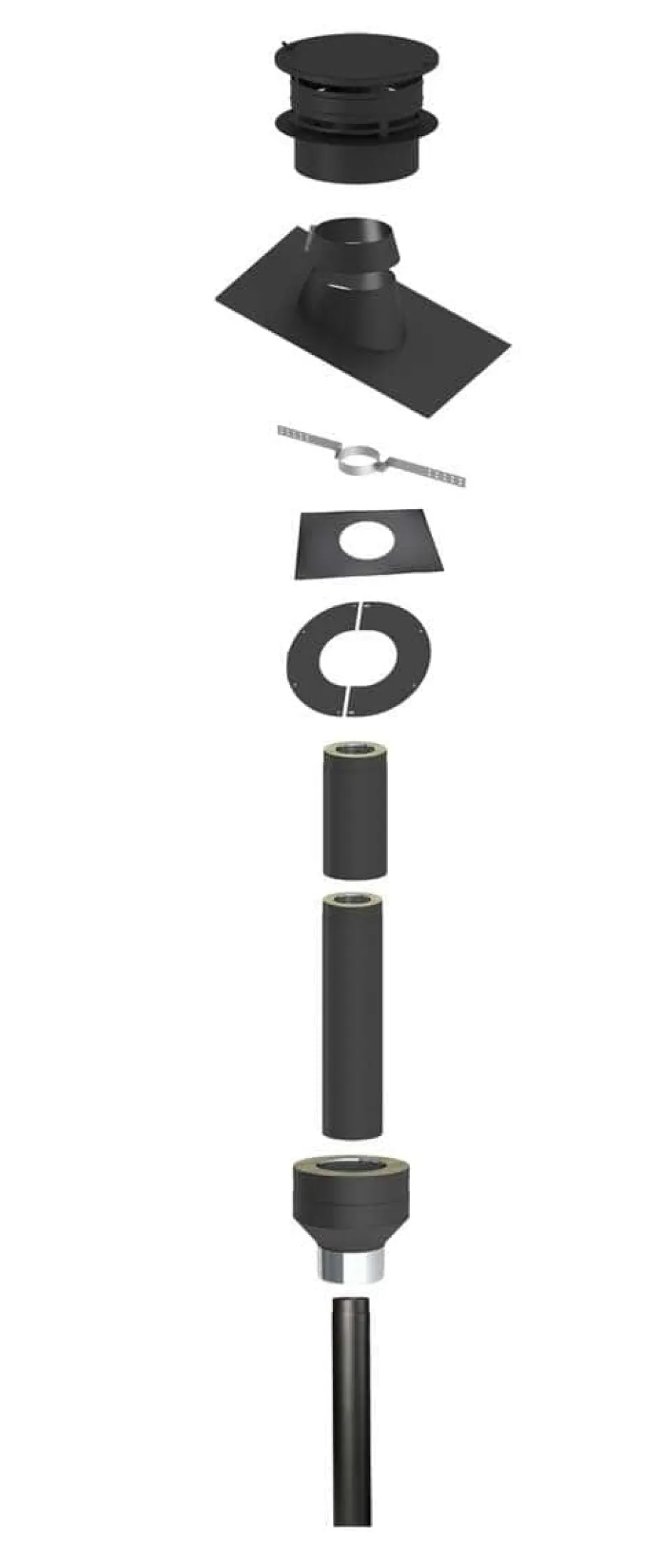 Tolmer Vision 3,5 m stålpipe for papp/shingel tak